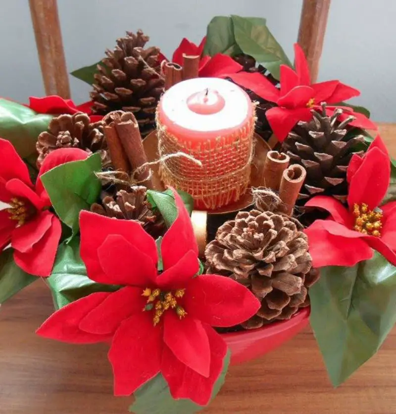 15 Ideias de Arranjos de Flores Vermelhas para a Mesa de Natal: Inspire-se!  - Meu Lar Minha Paz