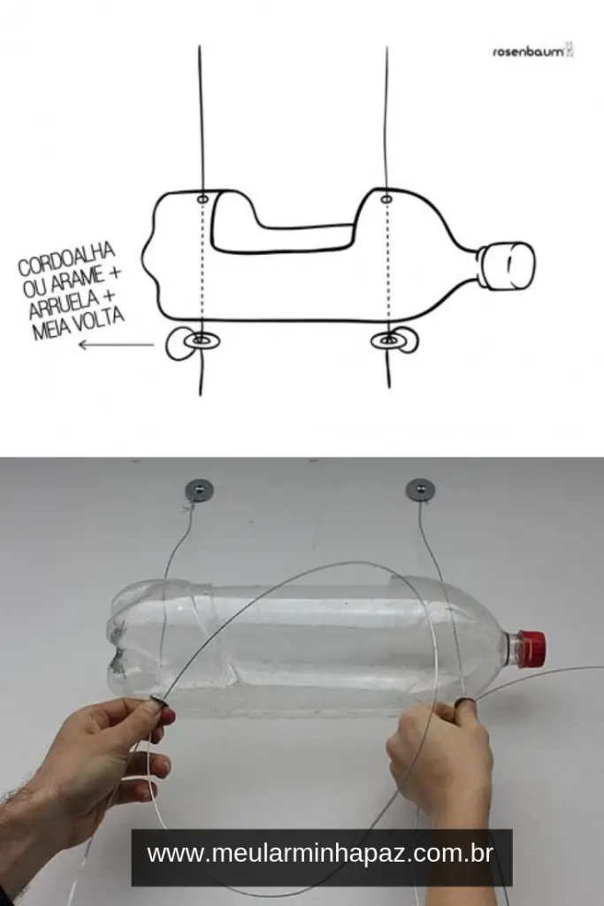 vaso com garrafa PET DIY