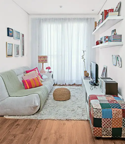 decorando apartamento pequeno simples colorido